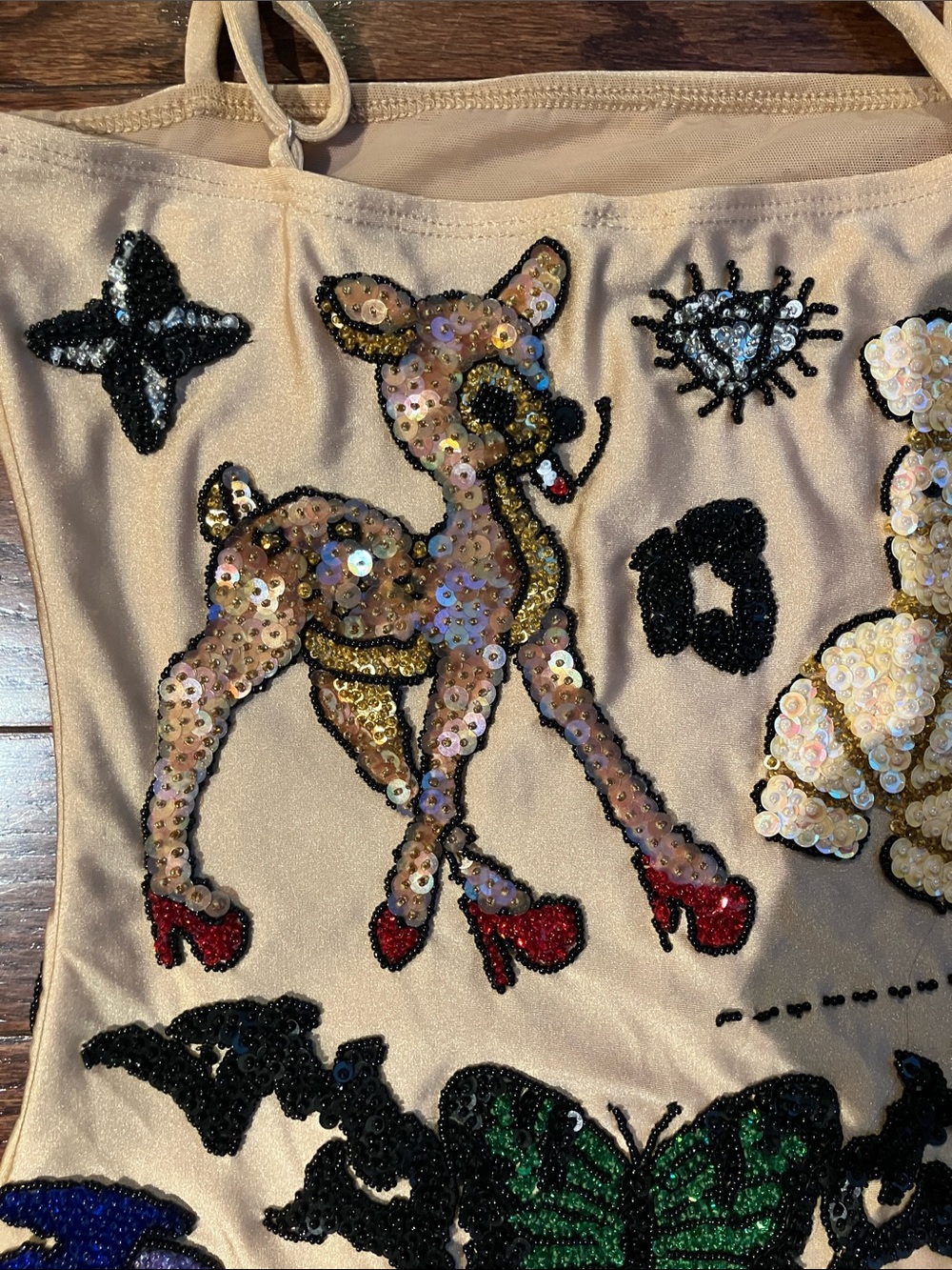 SeaQueen Lola - Bambi Sequin tattoo nude One-Piece Swimsuit Discount Universe - Picture 10 of 16